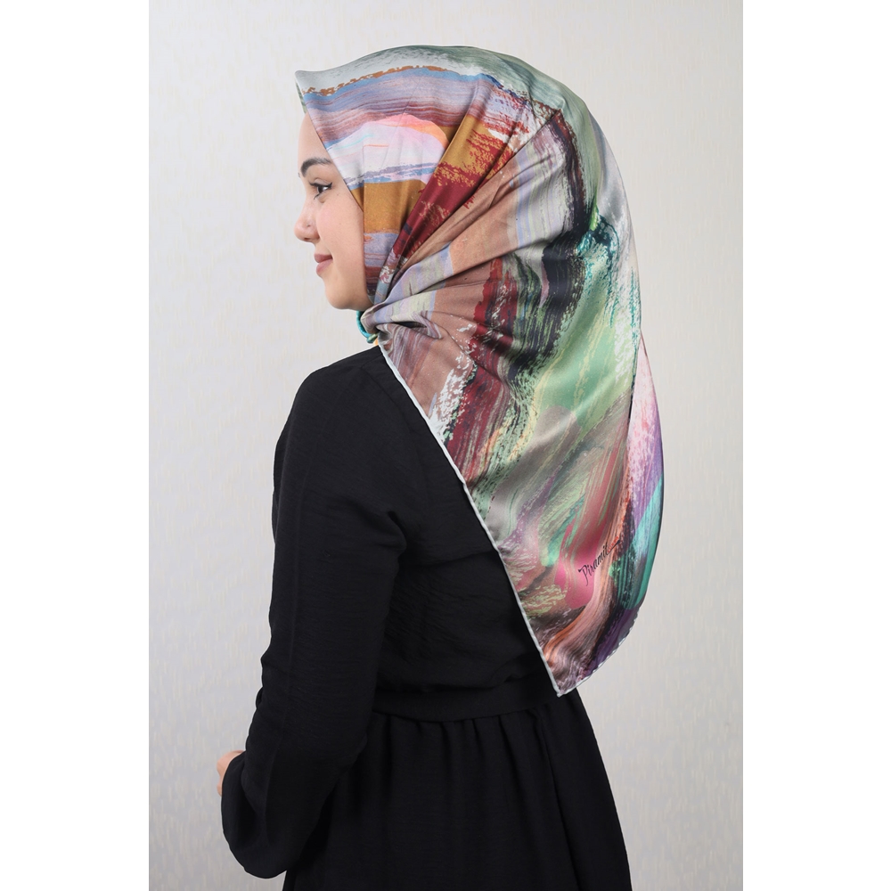Piramit Luxer Desenli Rayon Eşarp - Desen-40 - Renk-02