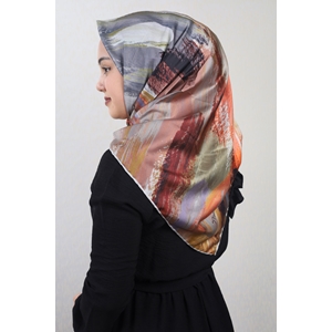 Piramit Luxer Desenli Rayon Eşarp - Desen-40 - Renk-02
