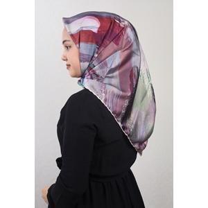 Piramit Luxer Desenli Rayon Eşarp - Desen-40 - Renk-02