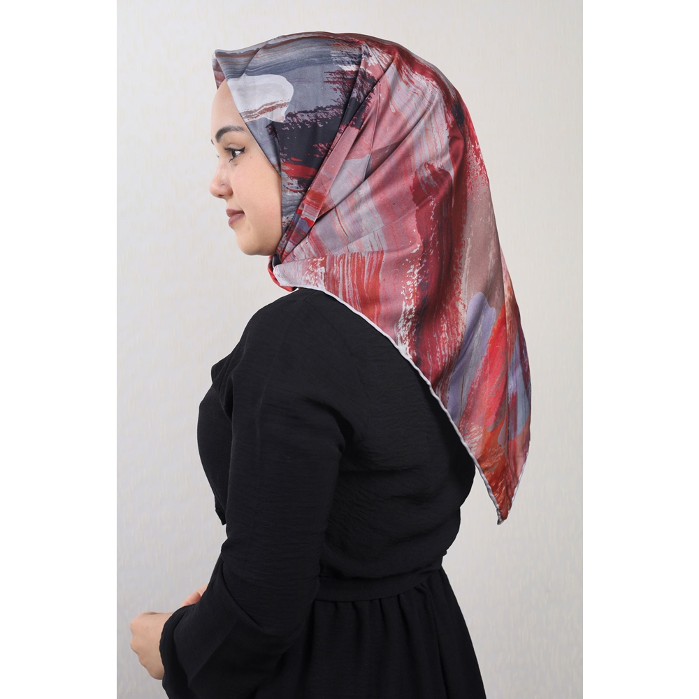 Piramit Luxer Desenli Rayon Eşarp - Desen-40 - Renk-02