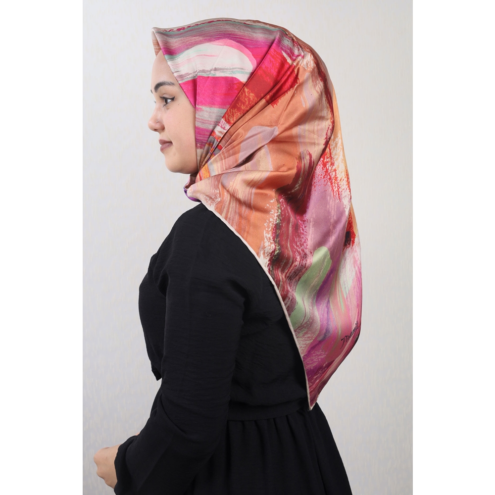 Piramit Luxer Desenli Rayon Eşarp - Desen-40 - Renk-02