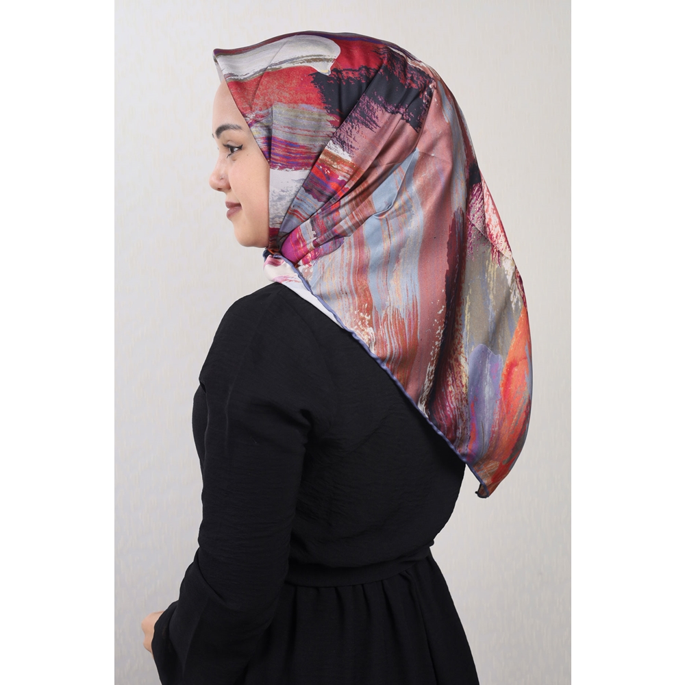Piramit Luxer Desenli Rayon Eşarp - Desen-40 - Renk-02