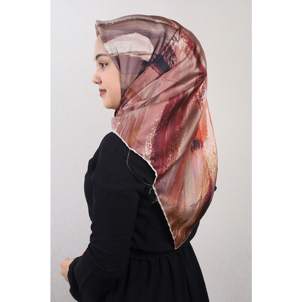 Piramit Luxer Desenli Rayon Eşarp - Desen-40 - Renk-02