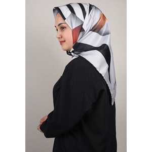 Piramit Luxer Desenli Rayon Eşarp - Desen-41 - Renk-01