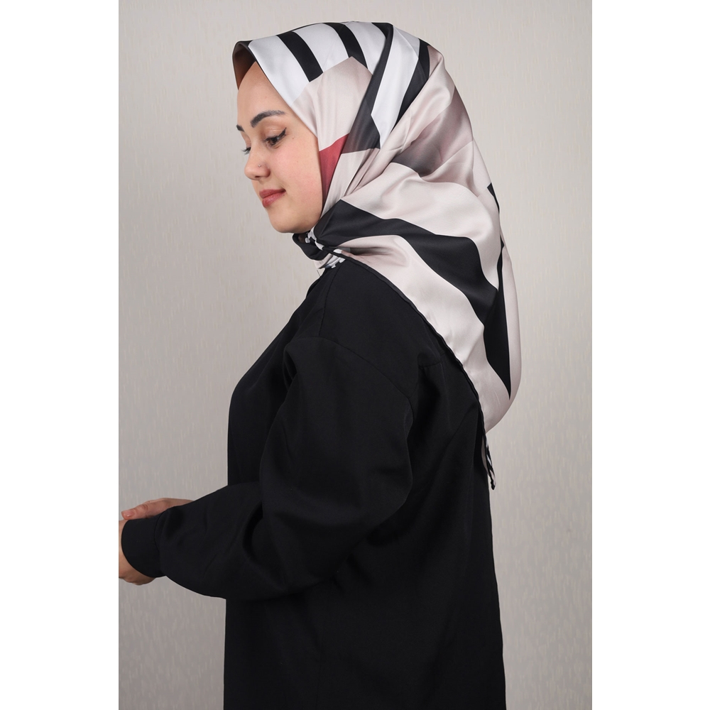 Piramit Luxer Desenli Rayon Eşarp - Desen-41 - Renk-01