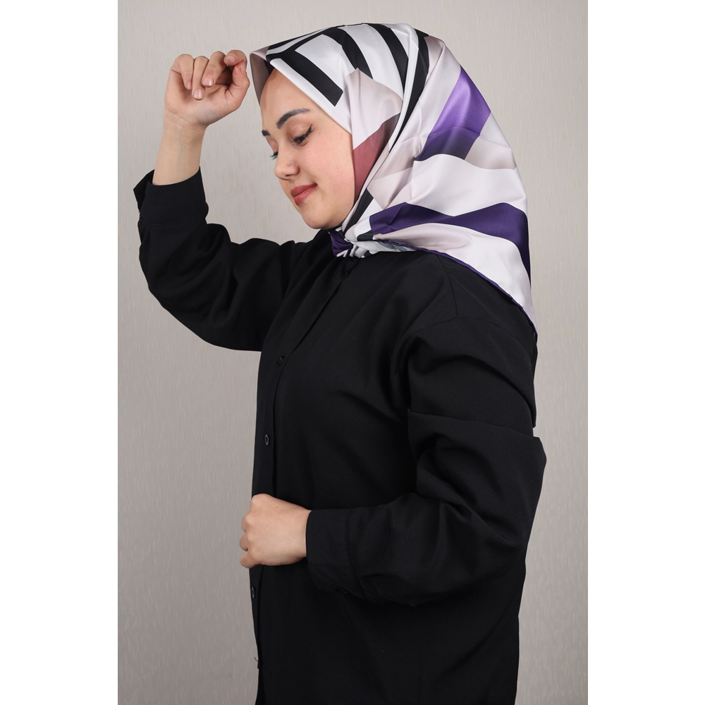 Piramit Luxer Desenli Rayon Eşarp - Desen-41 - Renk-01