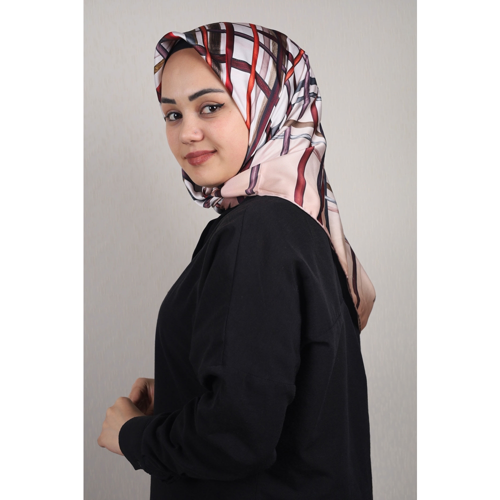 Piramit Luxer Desenli Rayon Eşarp - Desen-44 - Renk-04