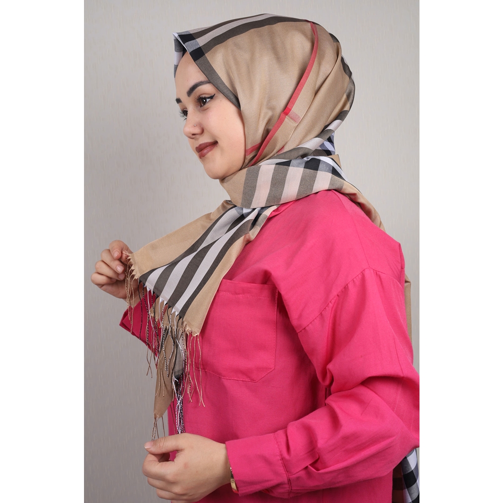 Baysem Burbery Okul Şalı - Desen-01