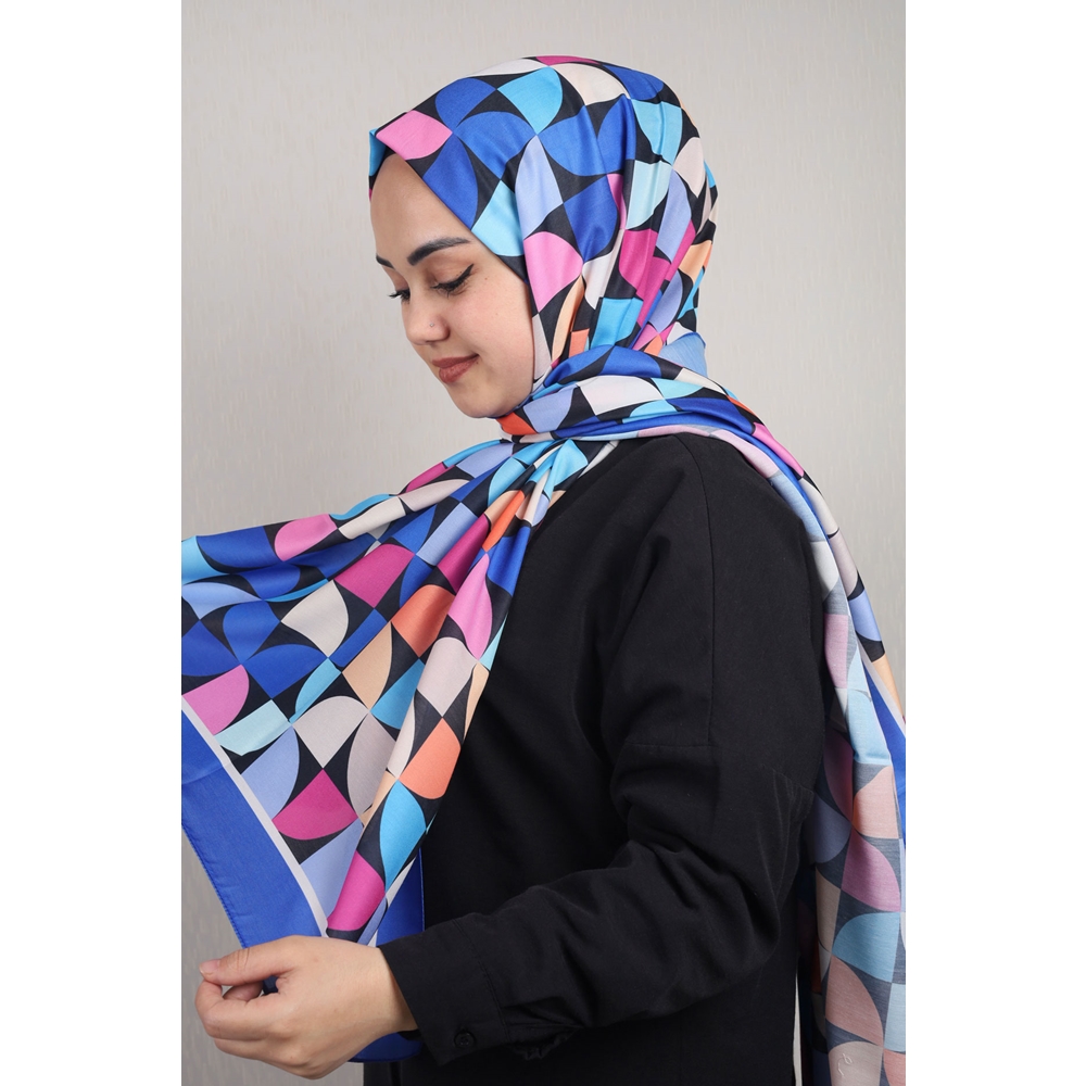 Emproyal Desenli Naturel İpek Şal - Desen-14
