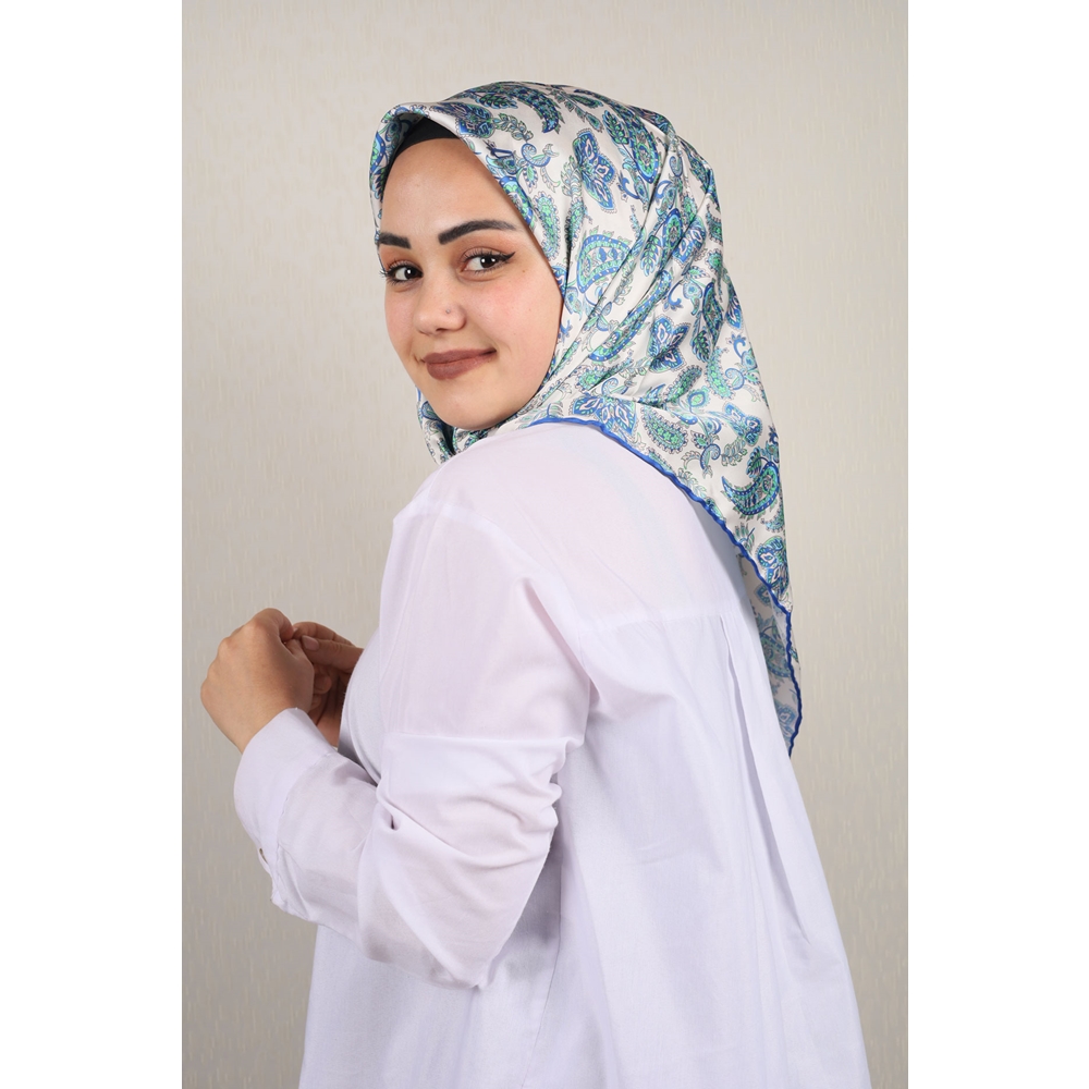 Piramit Luxer Desenli Rayon Eşarp - Desen-55 - Renk-01