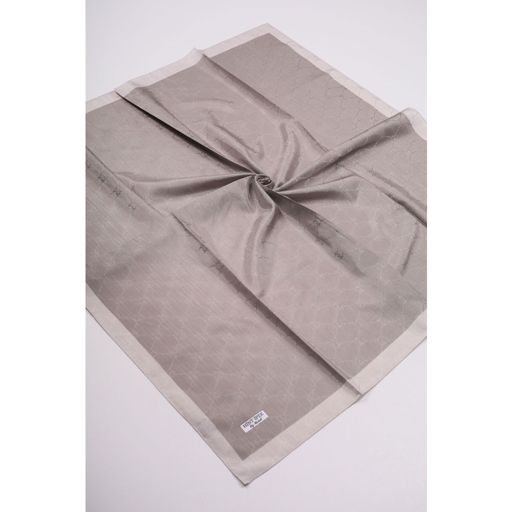 Hint İpek Kendinden Desenli Monogram Eşarp - Desen-07