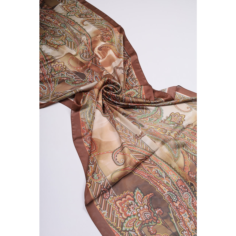 Levidor Desenli Hint İpeği Şal - Desen-03 - Renk-10