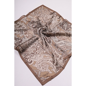 Hint İpek Desenli Vual Eşarp - Desen-02