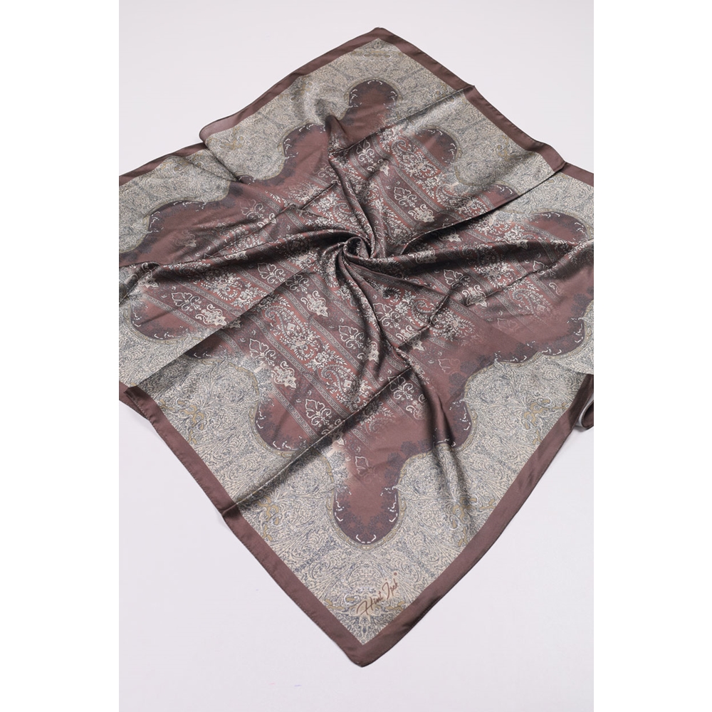 Hint İpek Desenli Vual Eşarp - Desen-04