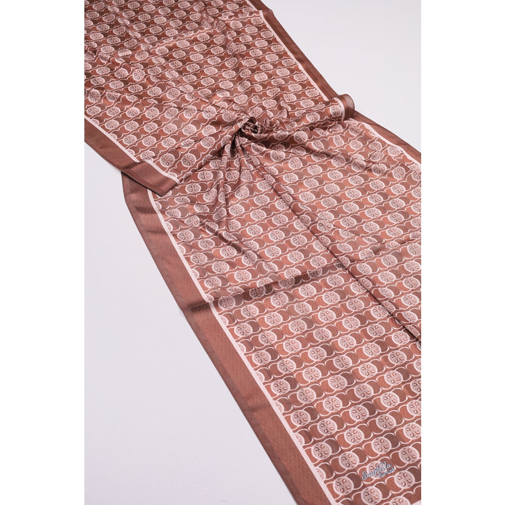 Scarfella Desenli Fasone İpek Şal - Desen-01