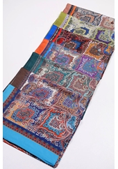 Scarfella Desenli Silk Licra Şal - Desen-07