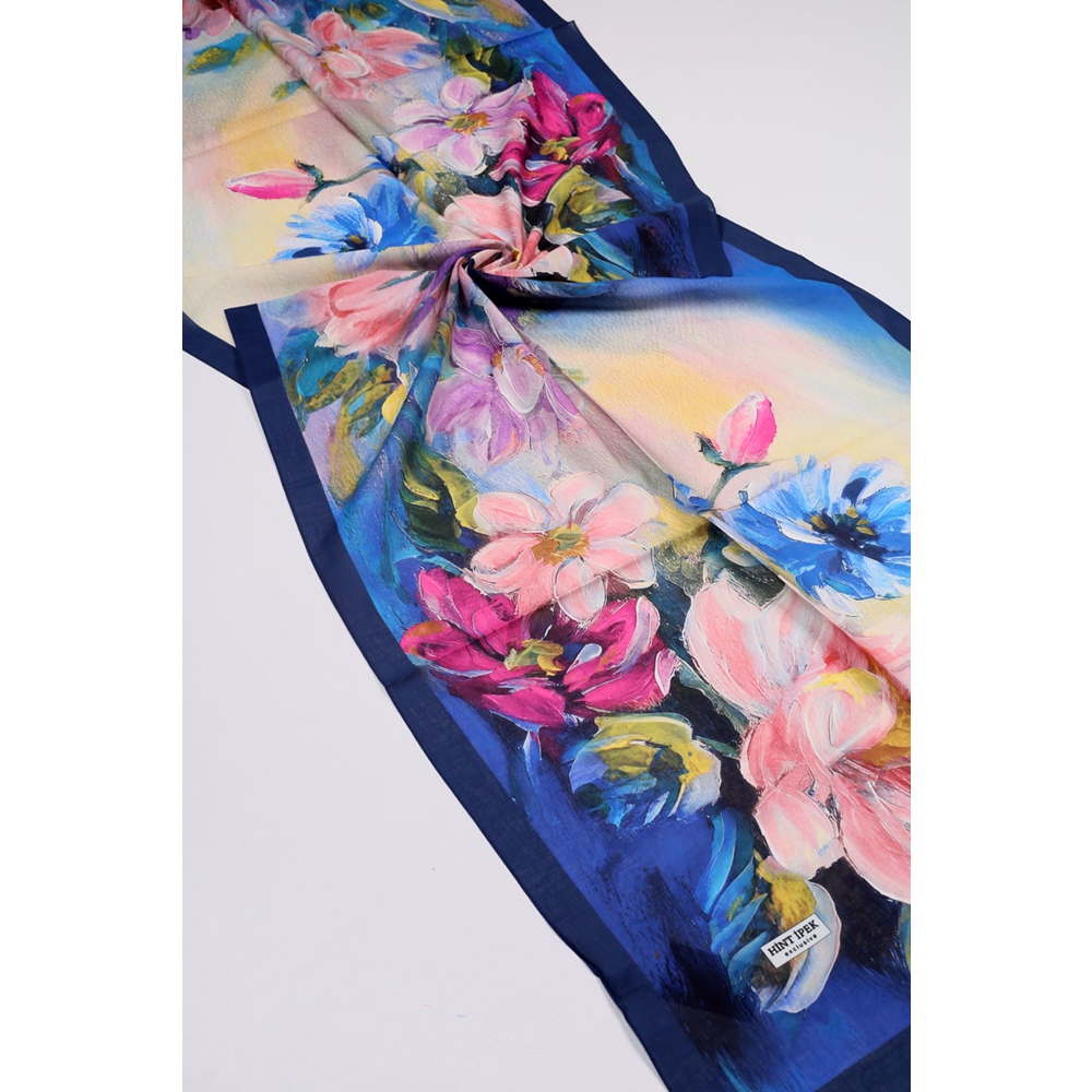 Hint İpek Exclusive Pamuk İpek Şal - Desen-01