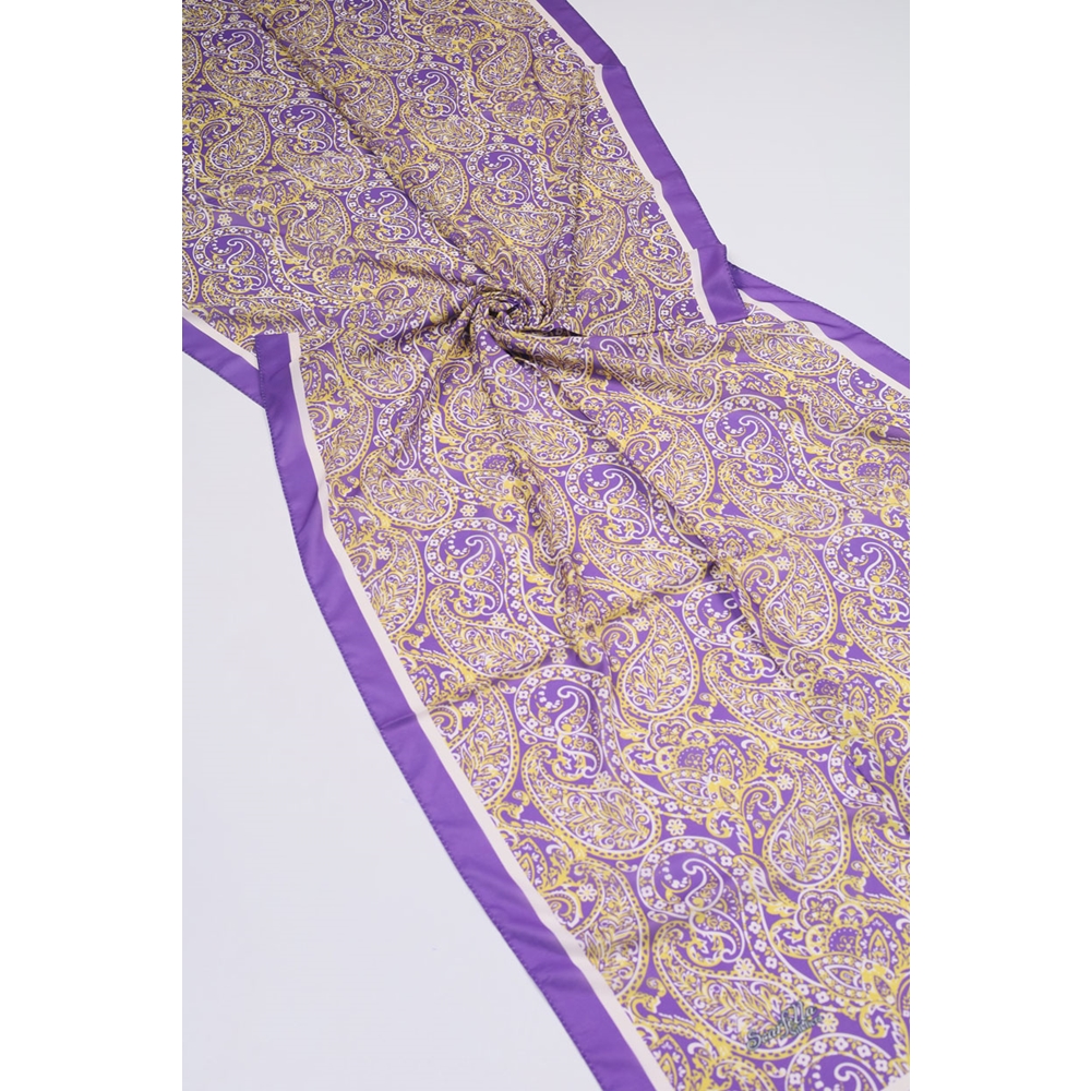 Scarfella Desenli Silk Licra Şal - Desen-08