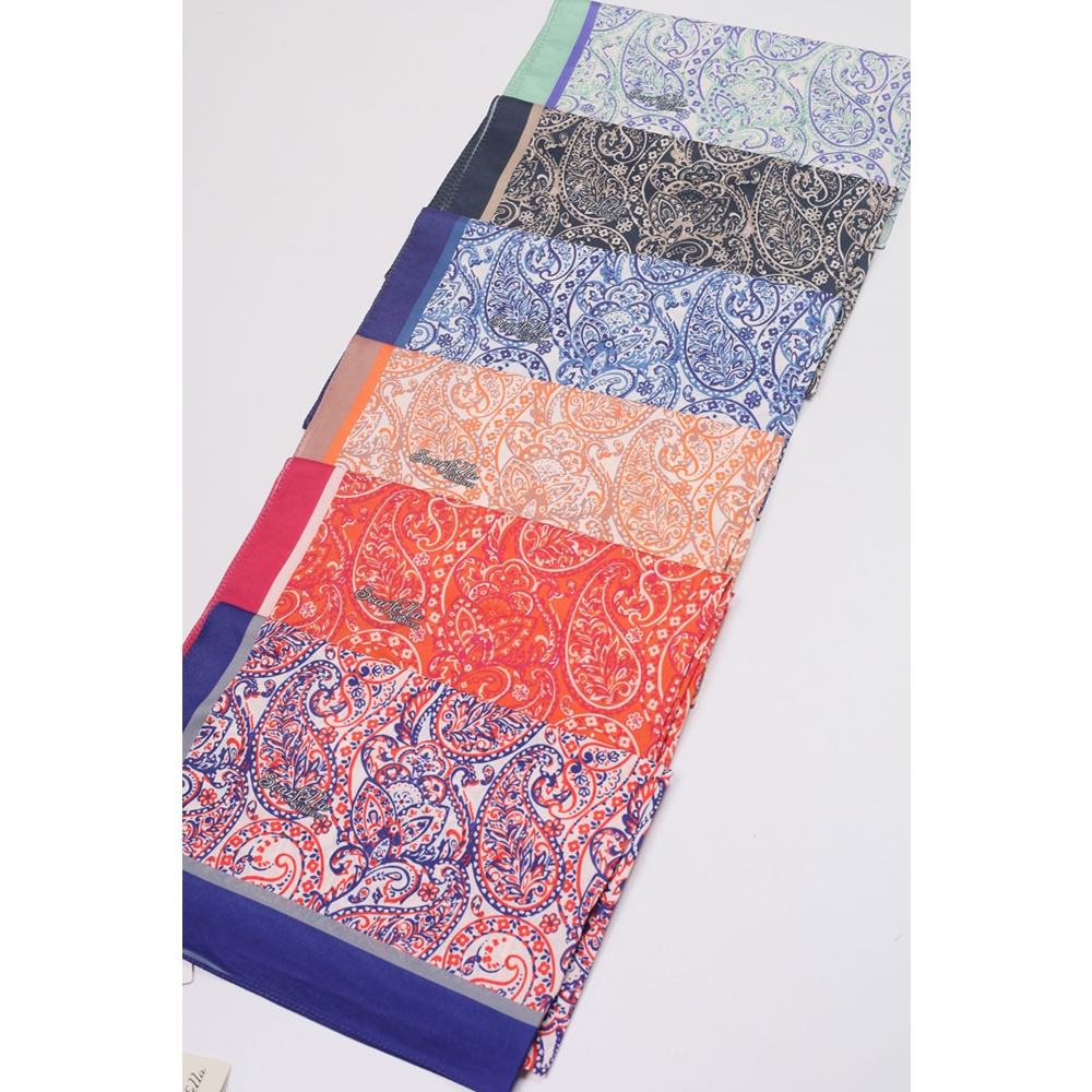 Scarfella Desenli Silk Licra Şal - Desen-08