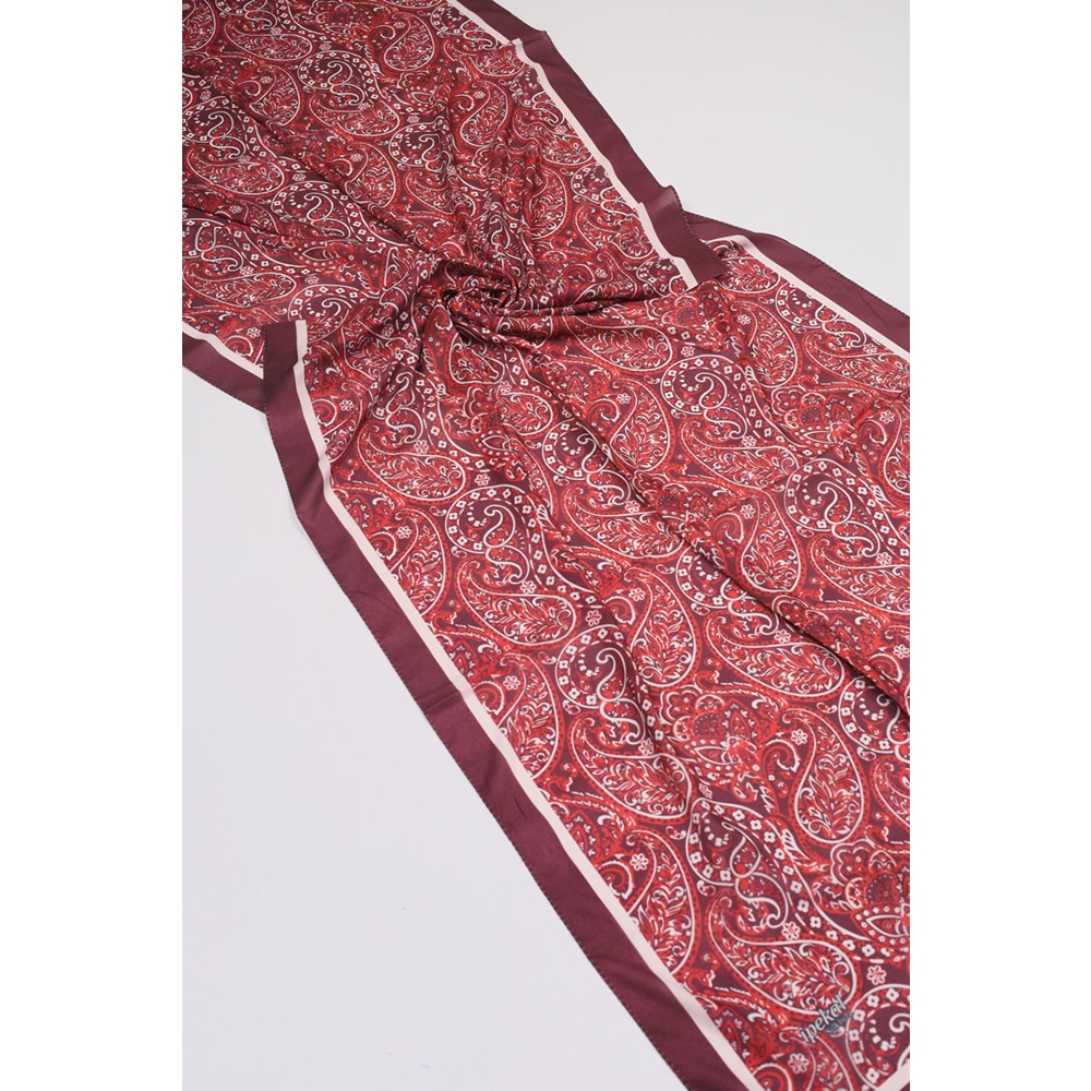 Scarfella Desenli Silk Licra Şal - Desen-08