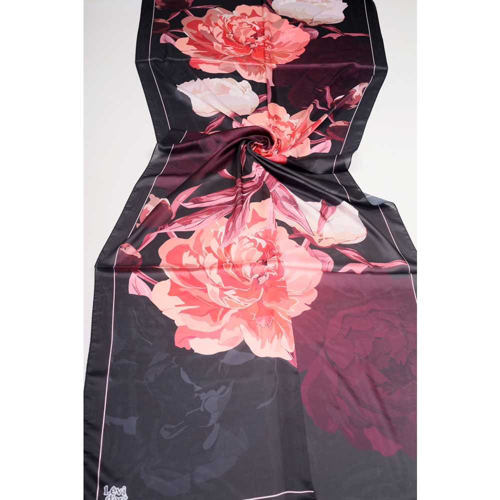 Levidor Desenli Hint İpeği Şal - Desen-12