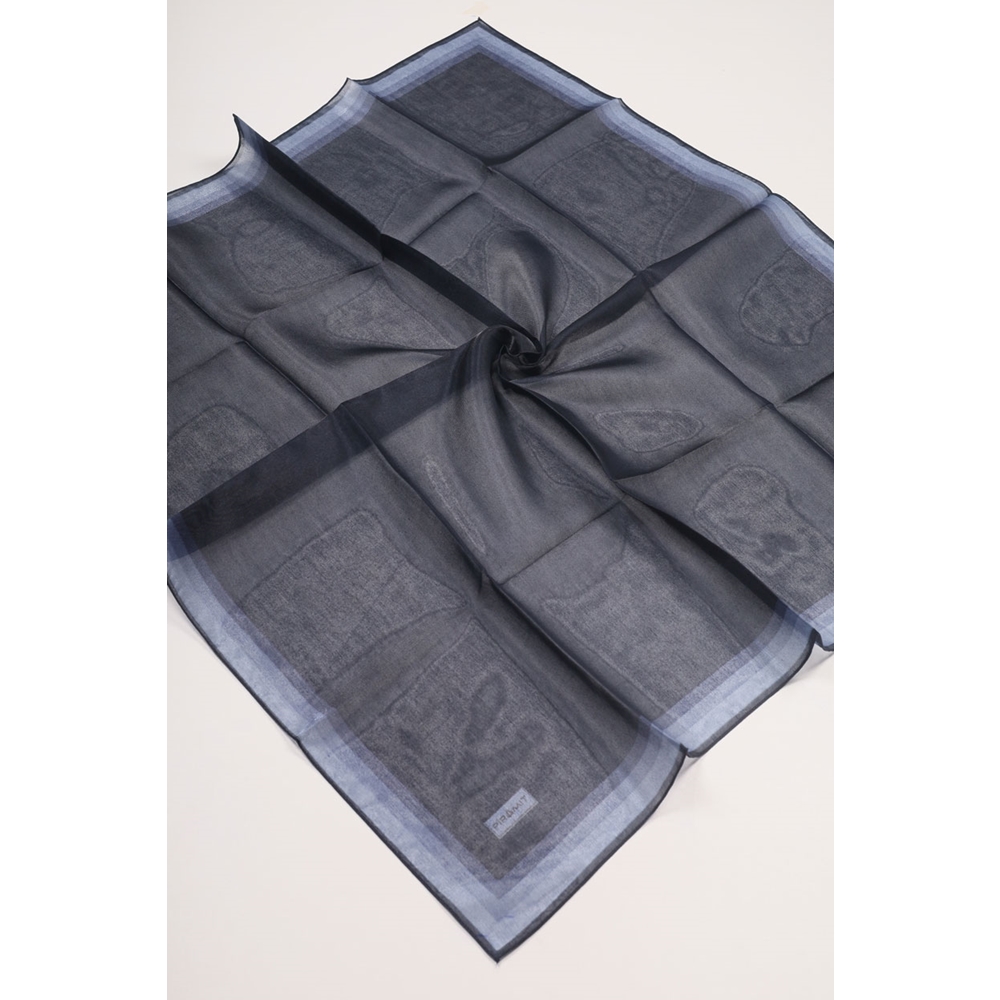 Piramit Düz Renk Simli Bantlı Abiye Eşarp - Desen-13