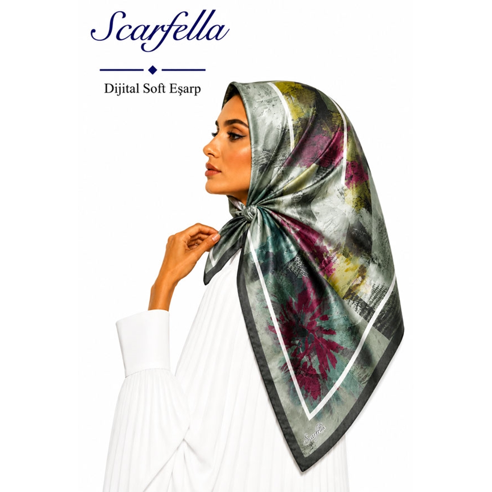 Scarfella Dijital Soft Eşarp - Desen-104
