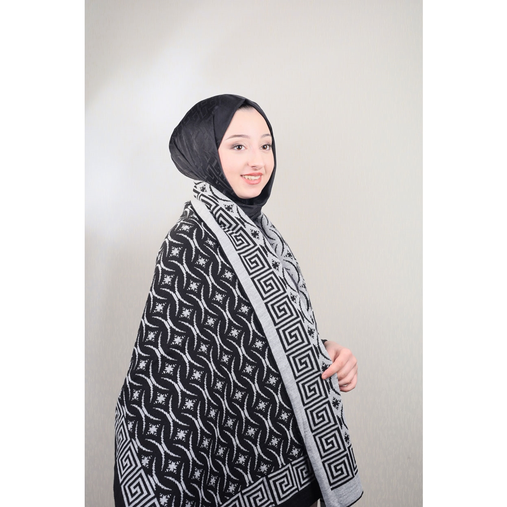 Baysem Triko Omuz Şalı - Desen-14 - Renk-21