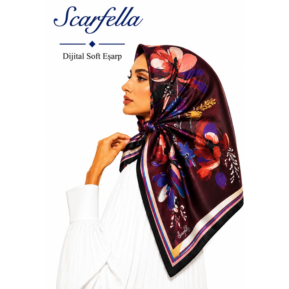 Scarfella Dijital Soft Eşarp - Desen-114