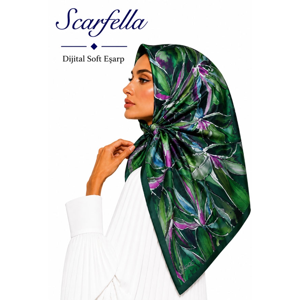 Scarfella Dijital Soft Eşarp - Desen-117