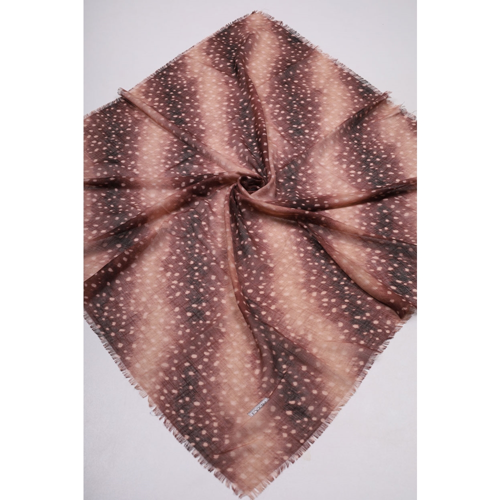 Eyfel Desenli Keten Flamlı Eşarp - Desen-27