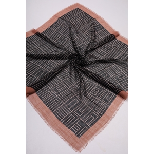 Markasız Desenli Keten Flamlı Eşarp - Desen-01 - Renk-05