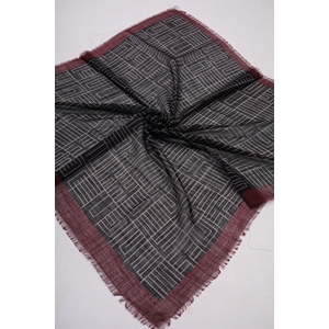 Markasız Desenli Keten Flamlı Eşarp - Desen-01 - Renk-05