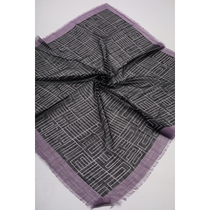 Markasız Desenli Keten Flamlı Eşarp - Desen-01 - Renk-05
