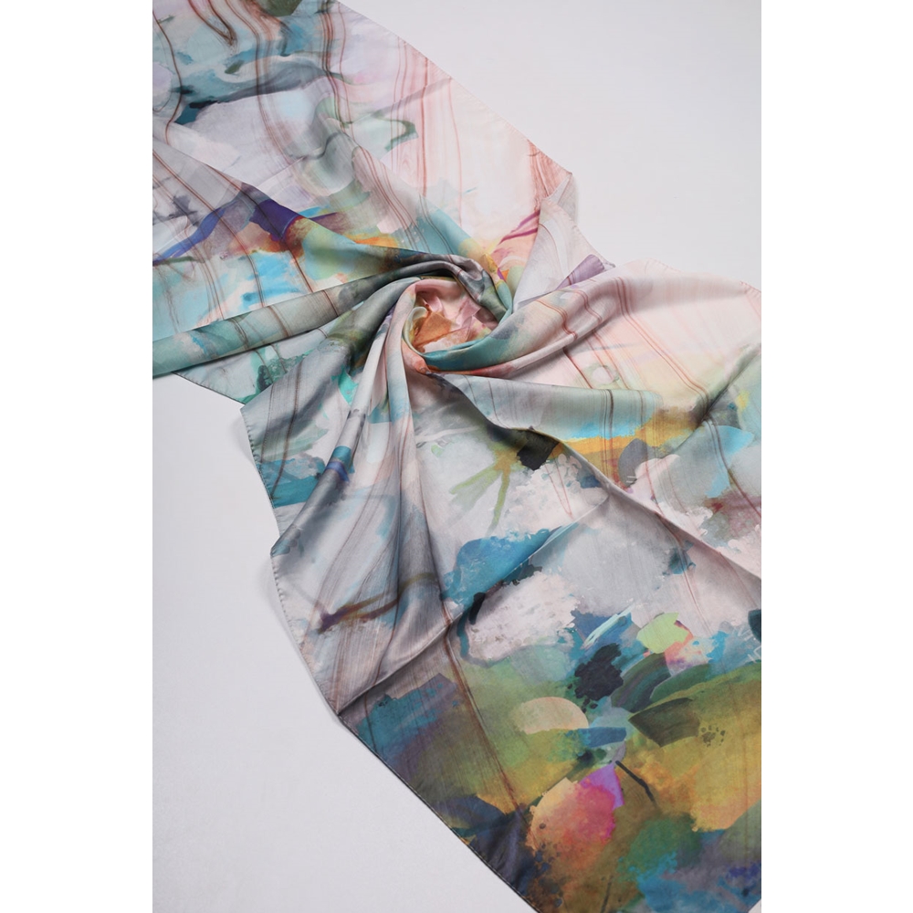 Scarfella Desenli Naturel Şal - Desen-124