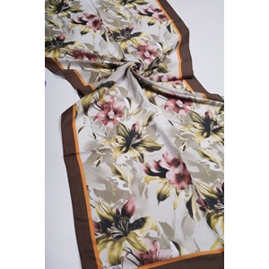 Scarfella Desenli Naturel Şal - Desen-129