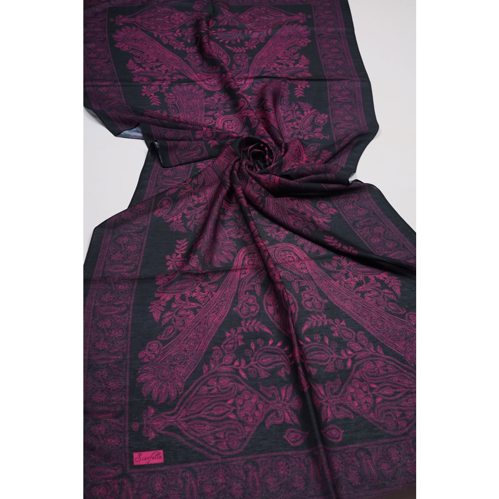 Scarfella Desenli Naturel Şal - Desen-134