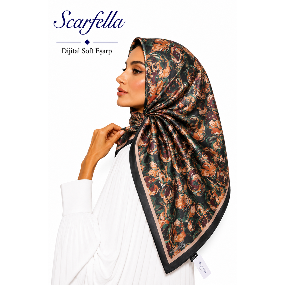 Scarfella Dijital Soft Eşarp - Desen-125