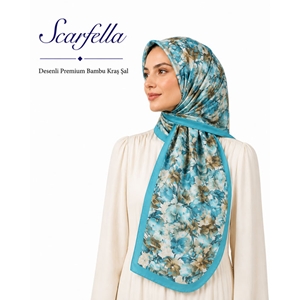 Scarfella Desenli Premium Bambu Kraş Şal - Desen-05